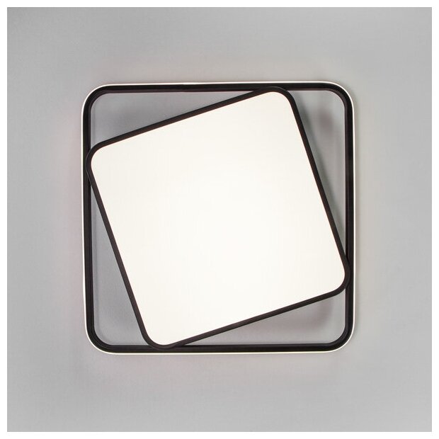 Светильник потолочный светодиодный Eurosvet Jeremy 90254/1 с пультом управления, 17 м², регулируемый белый свет, цвет черный - фото №2