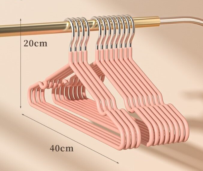 Вешалка плечики для одежды для брюк The Convenience 40x20см набор 10шт (цвет розовый) - фотография № 1
