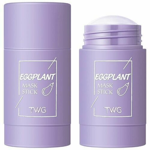 Маска стик TWG для лица, для глубокого очищения и сужения пор с экстрактом Баклажана