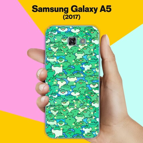 жидкий чехол с блестками david lanaspa на samsung galaxy a5 2017 самсунг галакси а5 2017 Силиконовый чехол на Samsung Galaxy A5 (2017) Лягушки / для Самсунг Галакси А5 2017