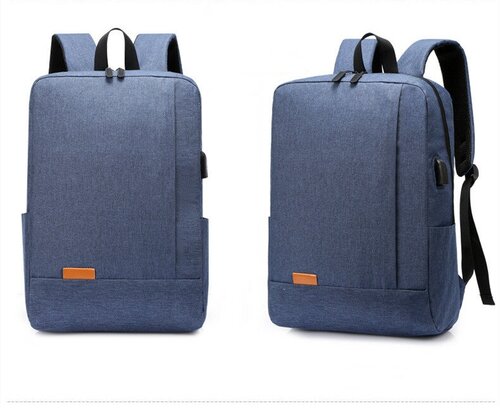 Рюкзак молодёжный, для учебы, работы, ноутбука, школьный с USB портом RAMMAX. ITS MY STYLE RKZ-23_USB/синий