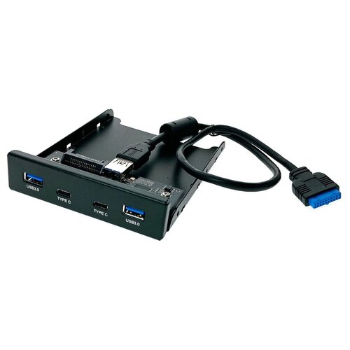 Контроллер Планка на переднюю панель Espada 2xUSB Type-C 3.1 + 2xUSB 3.0 EFL5001 планка портов низкопрофильная 2 x usb 2 0 type a orient c026