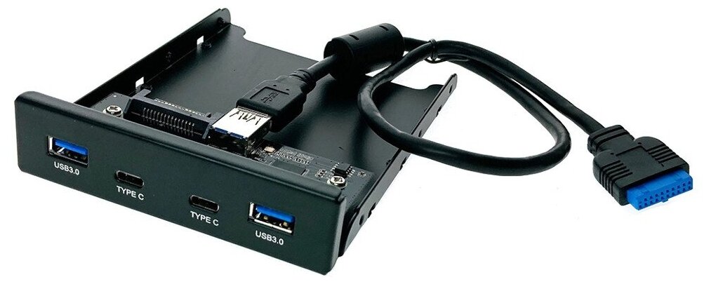 Espada EFL5001 Планка на переднюю панель 2 порта USB 3.1 type C и 2 порта USB 3.0, (45439)