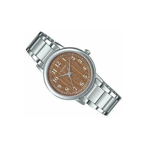 Наручные часы CASIO LTP-E145D-5B2, серебряный, коричневый наручные часы casio mtp e145d 5b2 коричневый