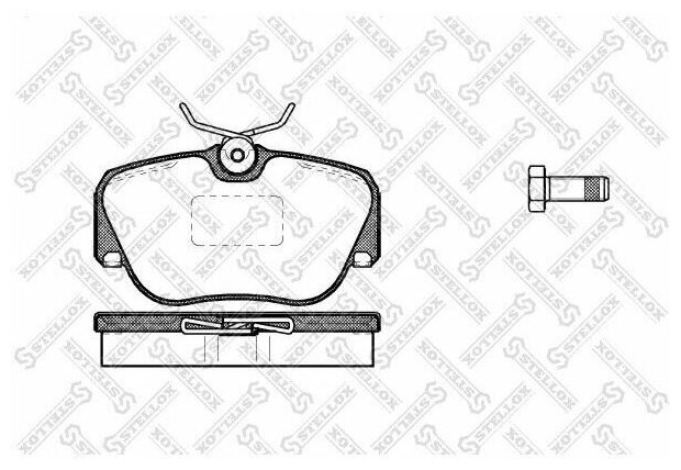 295 000-Sx_=284 00=571353b=Fdb669 ! Колодки Дисковые П Mb W201 1.8-2.6i/2.0-2.5td 82-93 Stellox арт. 295000SX