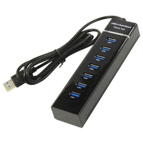 Разветвитель USB30 KS-is KS-568 хаб - концентратор 7 портов USB20 блок питания 5В 3А - чёрный 141400₽