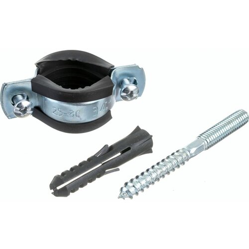 СТМ Хомут металлорезиновый с дюбелем и шурупом 34 26-30мм CHSR0034 342₽