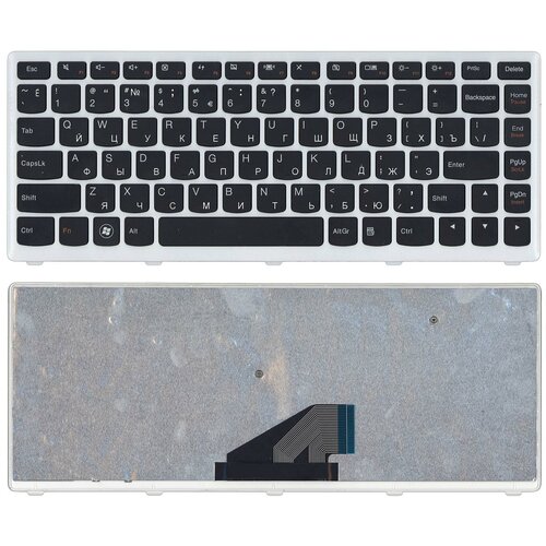 Клавиатура для ноутбука Lenovo IdeaPad U310 черная с серой рамкой 1374₽