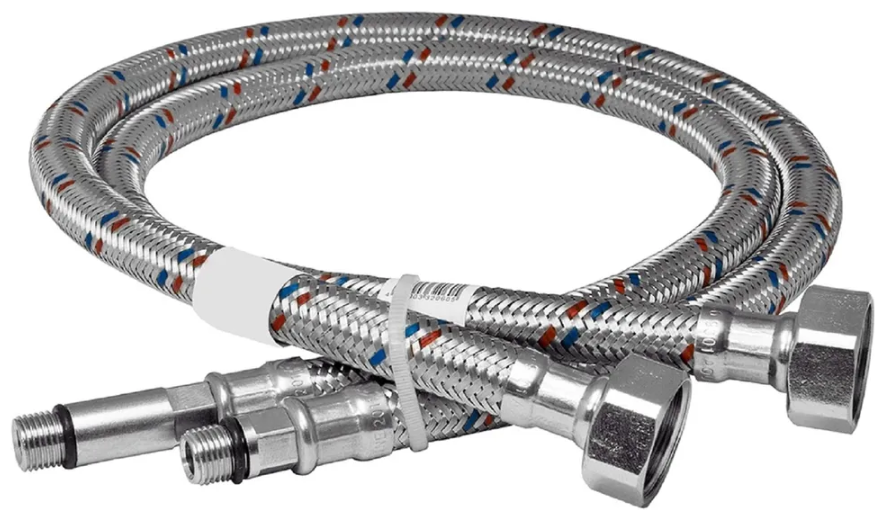 Комплект 2 шт/Гибкая подводка для смесителя гайка/штуцер. 