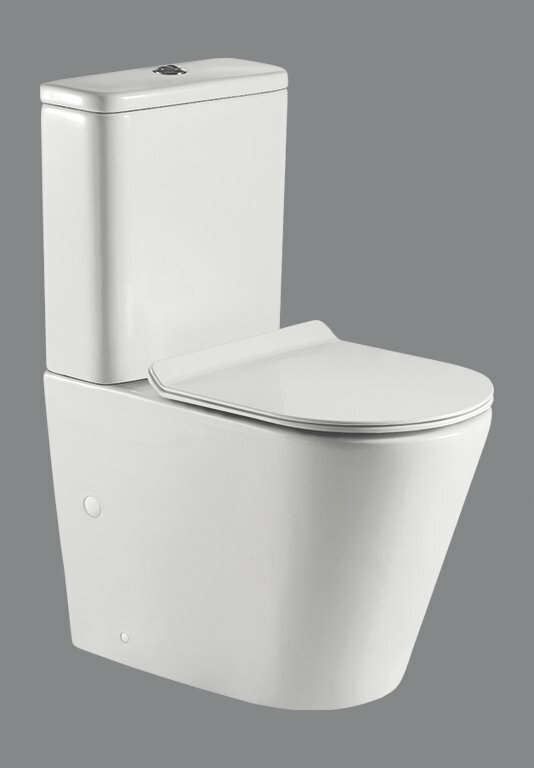 Belbagno Унитаз-компакт BELBAGNO FLAY-R BB2149CPR безободковый + бачек BB2149T без крышки