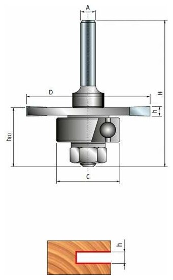 Фреза пазовая FREUD PRO 50.8х1.98 мм 63-10406