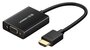 Переходник/адаптер UGreen HDMI - VGA/Micro USB/mini jack 3.5 MM102, 0.15 м, черный