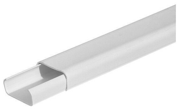 фото Кабель-канал 22х10мм 2,2м "Деконика"с клеевым основанием, 001-G Белый глянцевый