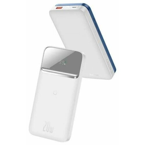 Внешний аккумулятор повербанк Baseus Power Bank 10000mAh 20W Белый 2022 Edition Cable USB to Type-C 03m PPCX010202 4750₽