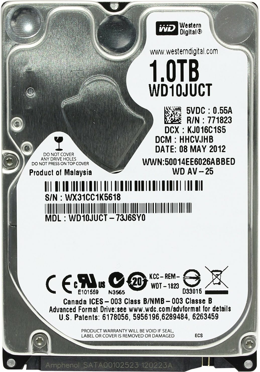 Жесткий диск Western Digital 1 ТБ WD10JUCT