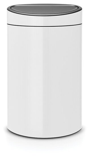 Мусорный бак Brabantia Touch Bin, 40л, белый 114984