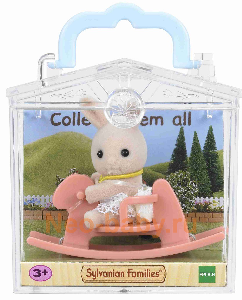 Игровой набор Sylvanian Families Младенец в пластиковом сундучке Малыш-щенок на лошадке - фото №7