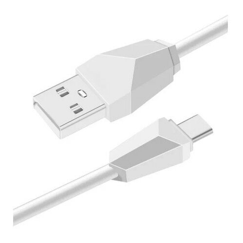 Кабель Exployd EX-K-1298, Type-C - USB, 2.4 А, 1 м, силиконовая оплетка, белый дата кабель exployd ex k 1141 usb type c черный