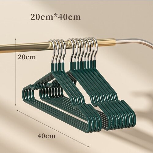 Вешалка плечики для одежды для брюк The Convenience 40x20см набор 10шт (цвет зелёный)