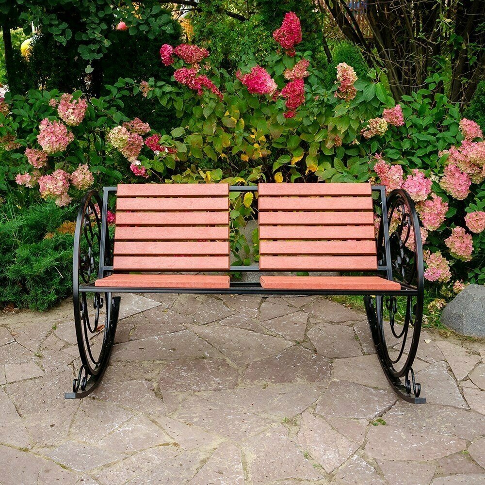 Садовое кресло качалка дачное разборная черное 881-040R HiTSAD - фотография № 5