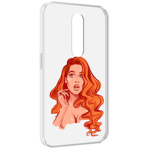 Чехол MyPads рыжая-девушка-модельной-внешности женский для Motorola Moto X Force (XT1585 / XT1581) задняя-панель-накладка-бампер