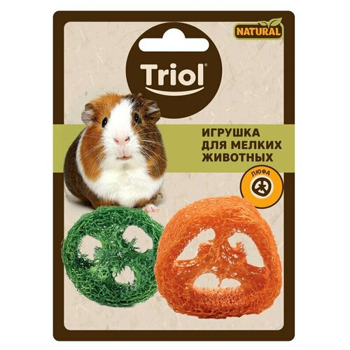 triol игрушка natural для мелких животных из люфы мышка 60 100мм Игрушка NATURAL для мелких животных из люфы Ломтики