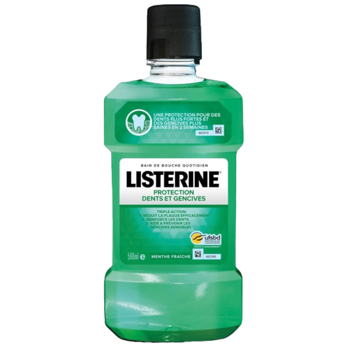 Listerine Ополаскиватель для полости рта Teeth & Gum Defence 500 мл в уп, 1 уп, защита зубов и десен Fresh Mint