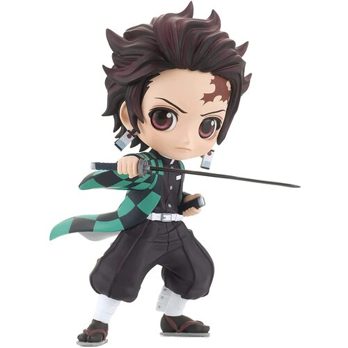 Фигурка Q Posket Kimetsu No Yaiba Tanjiro Kamado Ver.A, 14 см hot anime demon slayer kimetsu no yaiba tanjiro kamado cosplay keychains cute acrylic cartoon key chain keyring pendant gift