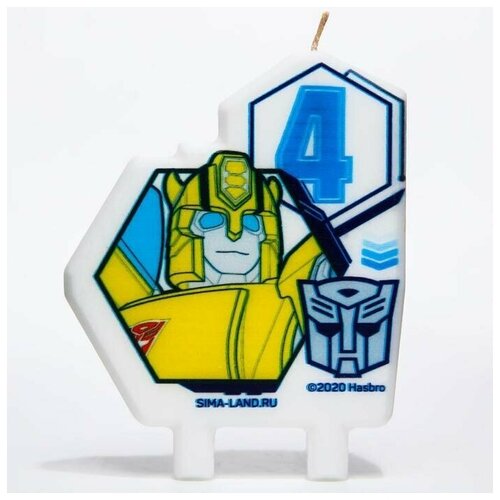 Свеча в торт цифра 4 Трансформеры 254₽