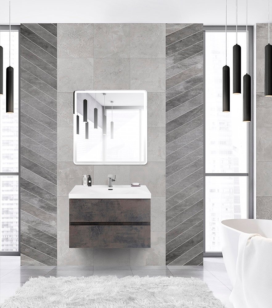 фото Мебель для ванной подвесная CEZARES MOLVENO 46-80 Ossido