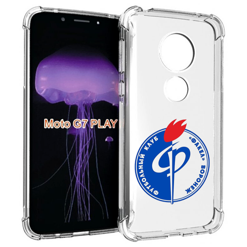 Чехол MyPads фк факел воронеж мужской для Motorola Moto G7 Play задняя-панель-накладка-бампер