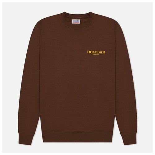 фото Мужская толстовка holubar classic crew neck коричневый , размер xl