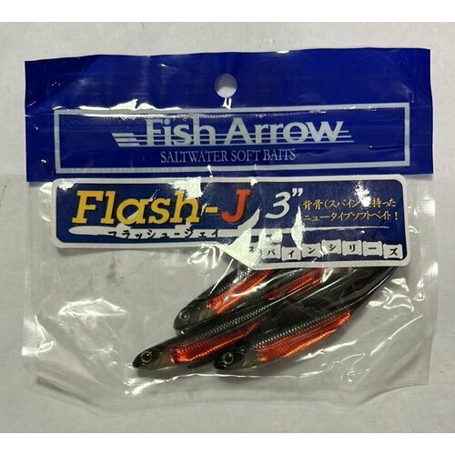 Мягкая приманка Fish Arrow Flash J 3 SW 108 BlackRed 690₽