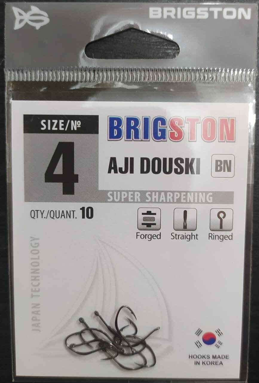 Рыболовные крючки Brigston Aji Douski (BN) №4 упаковка 10 штук