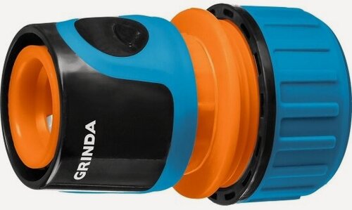 Изображение товара Соединитель Grinda быстросъёмный PROLine TC-34A для шланга, 3/4", с автостопом, пластиковый с TPR