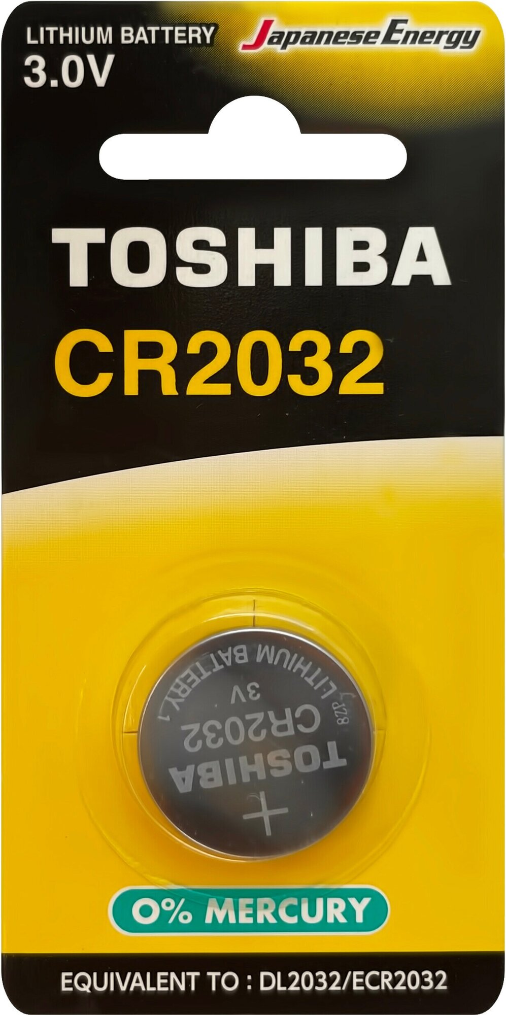 Батарейка Toshiba CR2032 литиевая (litium) таблетка Special "блистер" (1шт) CR2032 3V