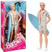 Кукла Barbie The Movie Кен в полосатом пляжном комплекте с доской для серфинга и белыми кроссовками