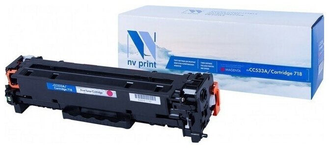 Картридж NV Print CC533A/ 718 Пурпурный для принтеров HP LaserJet Color CP2025/ CP2025dn/ CP2025n/ MFP-CM2320fx/ CM2320n/ Canon i-SENSYS LBP-7200Cdn/ 7210Cdn/ 7660Cdn/ 7680Cх/ MF8330Cdn/ 8340Cdn/ 8350Cdn/ 8360Cdn/ 838, 2800 страниц