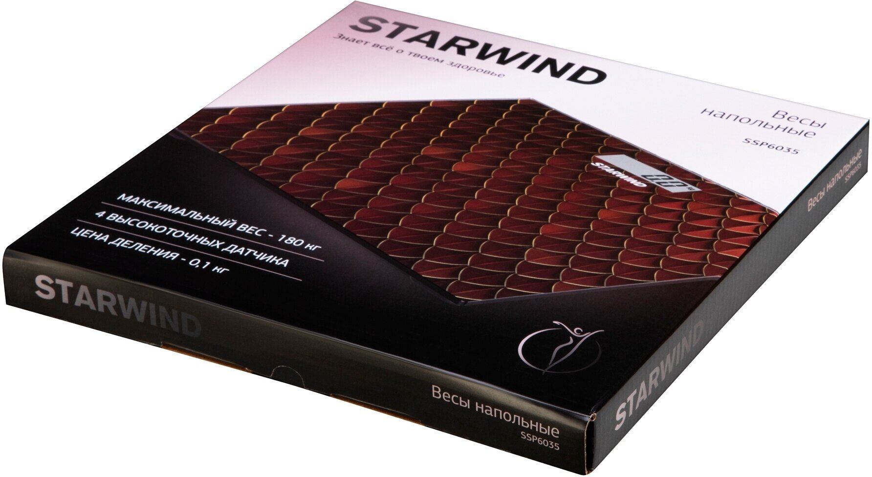 Весы напольные электронные Starwind SSP6035 макс.180кг рисунок/красный - фотография № 2