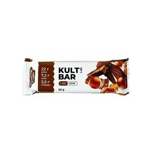 фото Батончик протеиновый kultlab kult bar, шоколад - орех, 20 шт х 60 г / культлаб