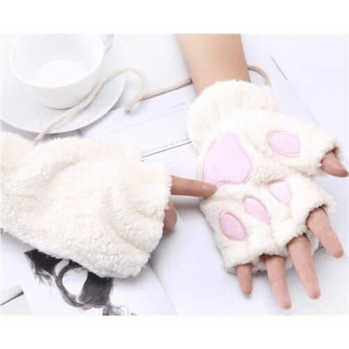 фото Перчатки демисезонные, утепленные, сенсорные, размер 18, белый gloves mittens