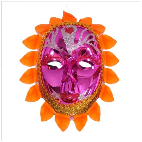 маска венецианская вольто экспоприбор Маска карнавальная венецианская Вольто с листочками арт 6
