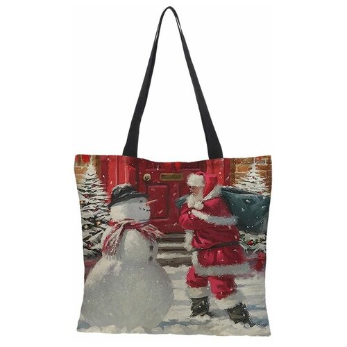 фото Сумка шоппер "новогодняя" нет бренда