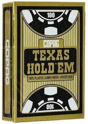 Карты Copag texas holdem для покера, черная рубашка, пластиковые