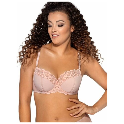 фото Ava бюстгальтер plus size с сшивными чашками и кружевом розовый 105d ava lingerie
