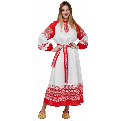 фото Русское народное платье женское покосная рубаха взрослая мой карнавал