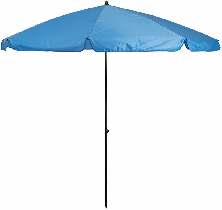 Зонт пляжный "оптима 20" с регулировкой по высоте и наклону купола, диаметр купола d 2,2 м., высота 2,3 м., синий / для сада - фотография № 4