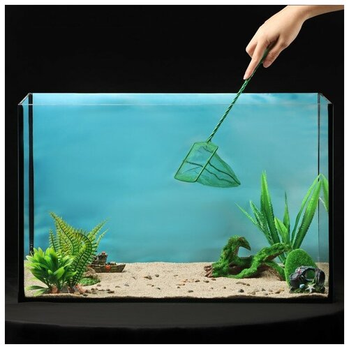 Сачок аквариумный 10 см, зелёный