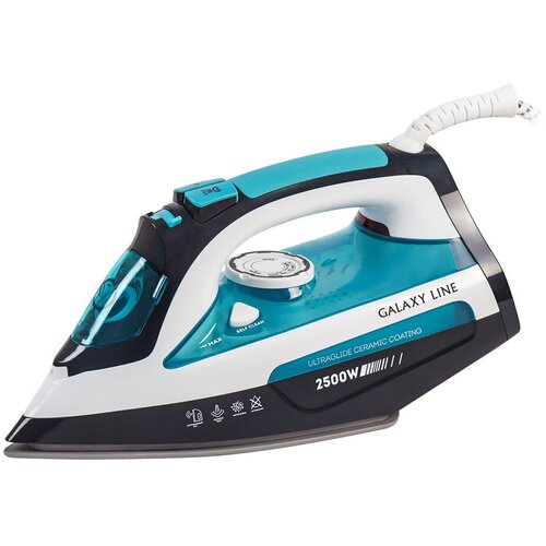 Утюг Galaxy Line GL 6123 2500Вт бирюзовыйбелый 488500₽