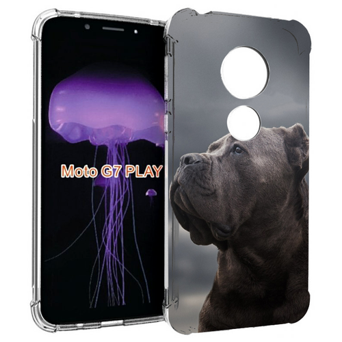 Чехол MyPads кане корсо для Motorola Moto G7 Play задняя-панель-накладка-бампер